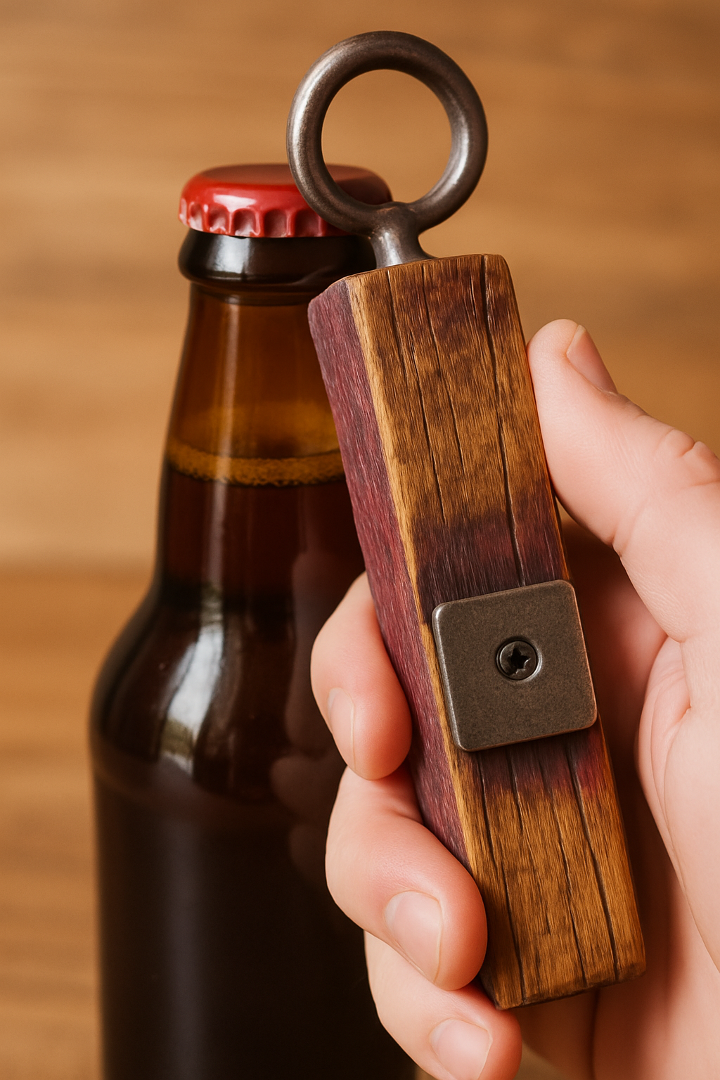Wine Barrel Bottle Opener (long head)